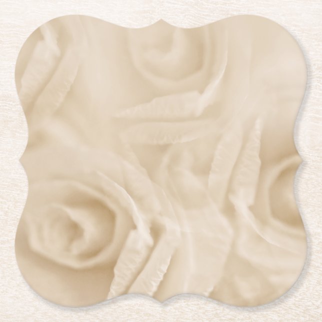 Pappersrosor Sepia Underlägg Papper (Framsida)