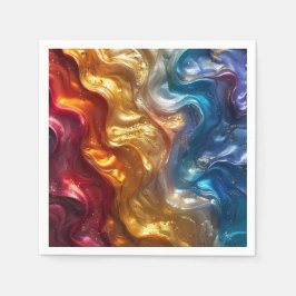 Pappersservett av metallolja Slick