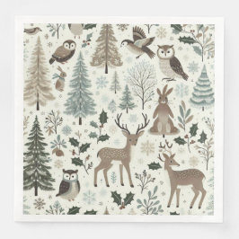 Pappersservett av Woodland Animals Helgdag