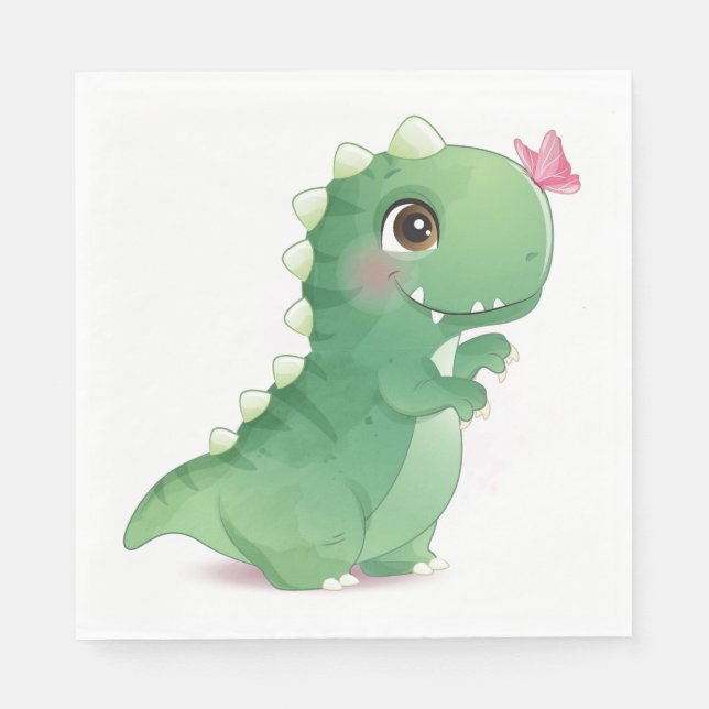 PAPPERSSERVETT: BABY DINOSAUR PAPPERSSERVETT (Framsidan)