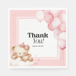 Pappersservett Baby Shower Rosa Girl