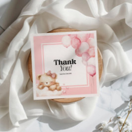 Pappersservett Baby Shower Rosa Girl