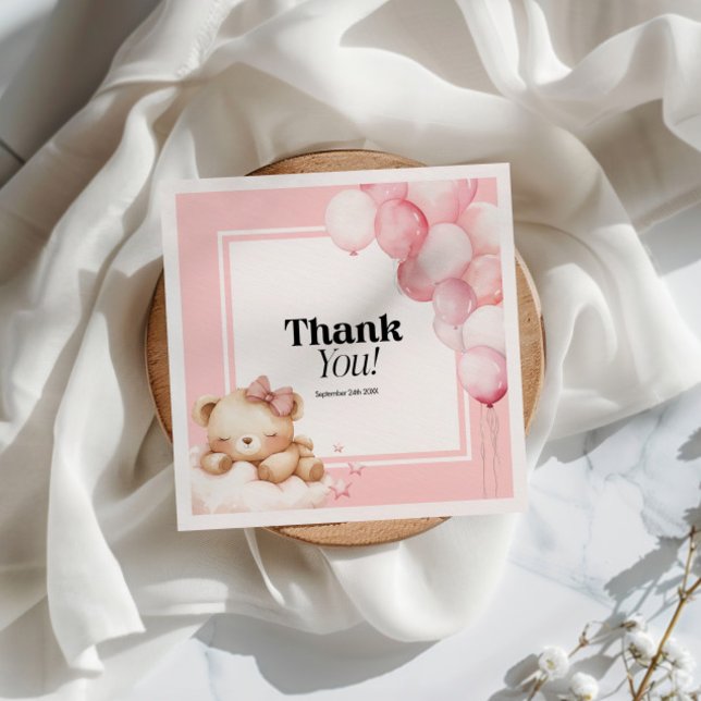 Pappersservett Baby Shower Rosa Girl (Skapare uppladdad)