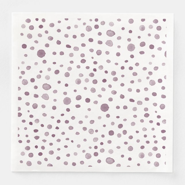 Pappersservett Beet Confetti Watercolor Dots (Framsida)