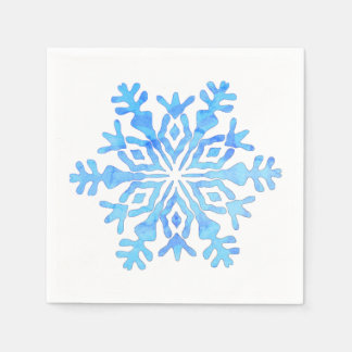 Pappersservett blå snowflake