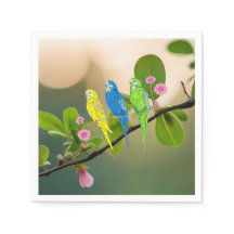 Pappersservett Budgies