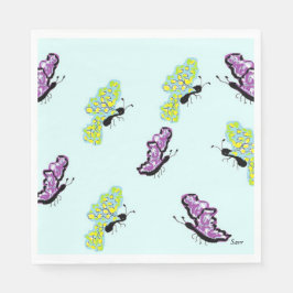 Pappersservett Butterflies
