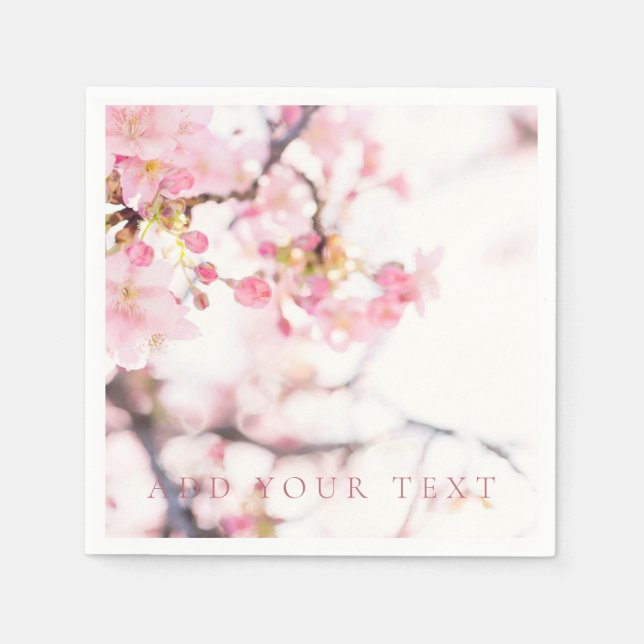 PAPPERSSERVETT: CHERRY BLOMMAR GREN PAPPERSSERVETT (Framsidan)