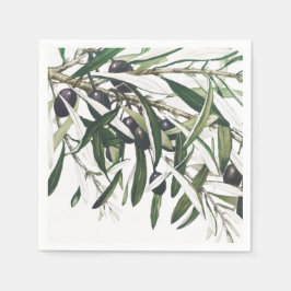 PAPPERSSERVETT: CHRISTMAS: OLIVE GREN PAPPERSSERVETT