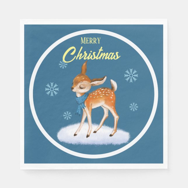 Pappersservett Cute hjort jul (Framsidan)
