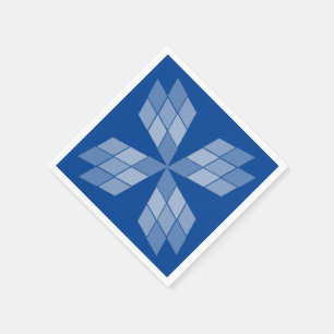 Pappersservett - Diamond Petals på Blue