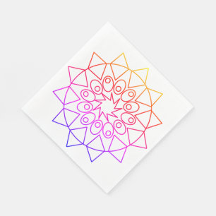 Pappersservett - färgstark Mandala