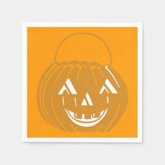 Pappersservett för att mildra Pumpkin Pail Orange