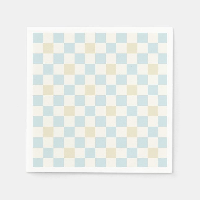 Pappersservett för baby shower för en pojke | Blå  (Framsidan)