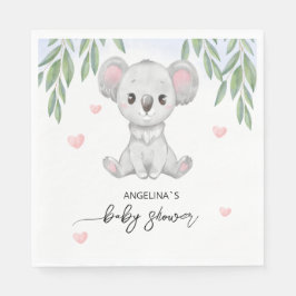 Pappersservett för babydusch.