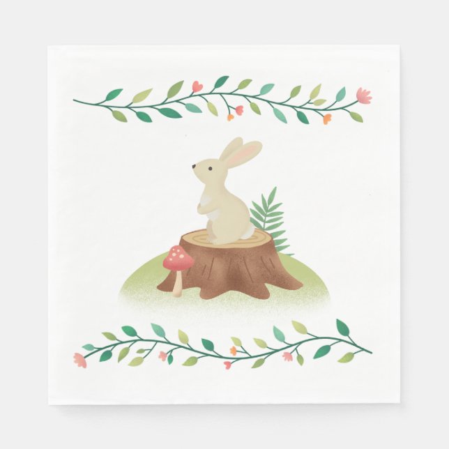 Pappersservett för babyskor för Whimsique Woodland (Framsidan)