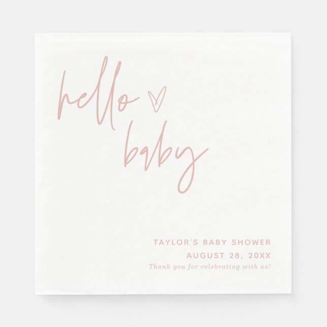  Pappersservett för babystölder | Dusty Rosa Girl (Framsidan)