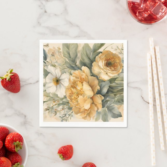 Pappersservett för blommigt (Insitu)