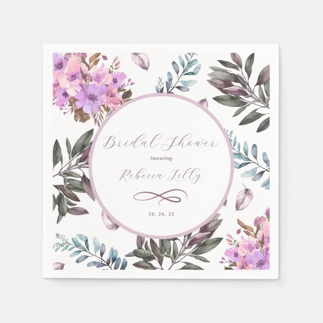 Pappersservett för Blommigt av elegant (Framsidan)