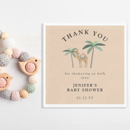 Pappersservett för "Cute Camel Baby Shower".