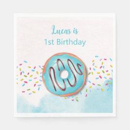 Pappersservett för en första födelsedag.