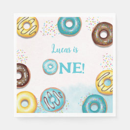 Pappersservett för en första födelsedag.