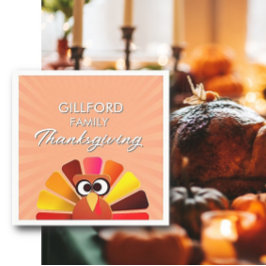 Pappersservett för Family Thanksgiving-Personlig