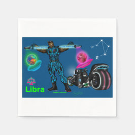Pappersservett för födelsedagsfest med Libra-tema
