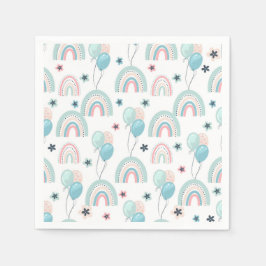 Pappersservett för första födelsedag.