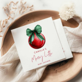 Pappersservett för God jul Little Baby Shower