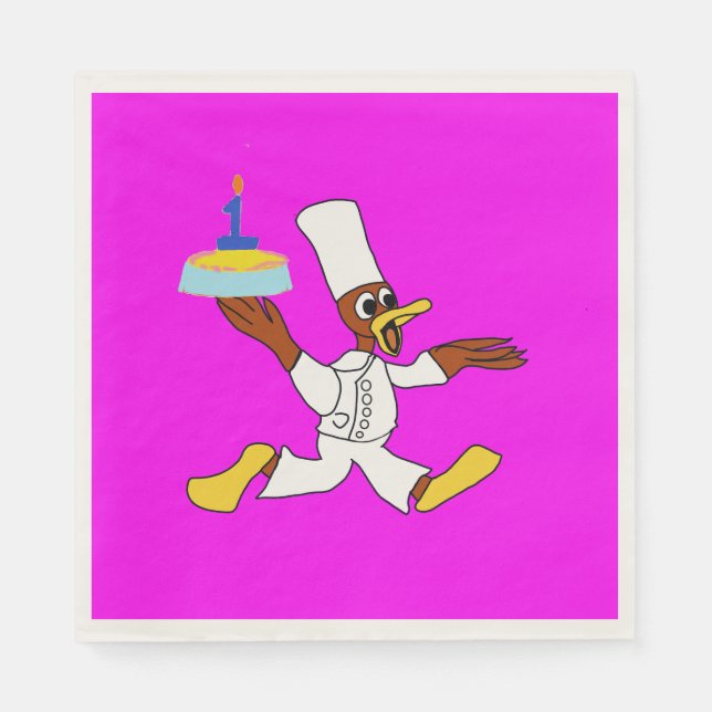 Pappersservett för modern Rosa-Magenta (Framsidan)