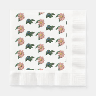 Pappersservett för rosa och blå Blommigt