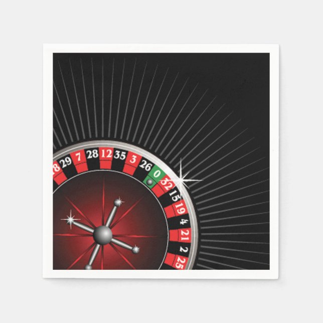 Pappersservett för Roulette Wheel Casino (Framsidan)