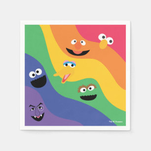 Pappersservett för Sesame Street Pals Rainbow