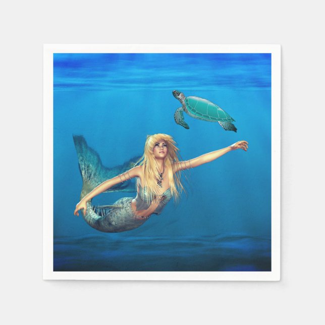 Pappersservett för sjöjungfru (Framsidan)