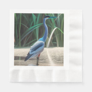 Pappersservett för Underbar blå Heron Watercolor