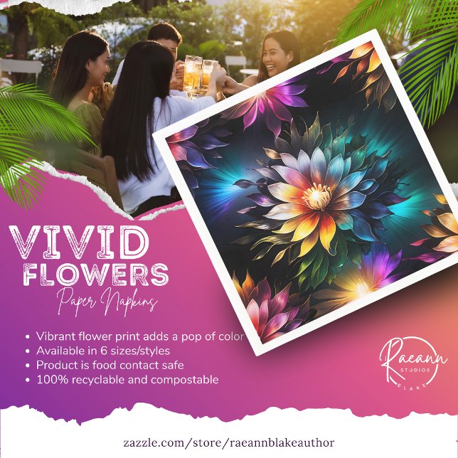 Pappersservett för vackra vivid Flowers (Skapare uppladdad)
