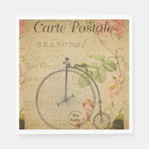 Pappersservett för vykort för fransk
