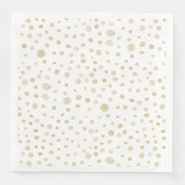 Pappersservett guld Confetti Watercolor Dots