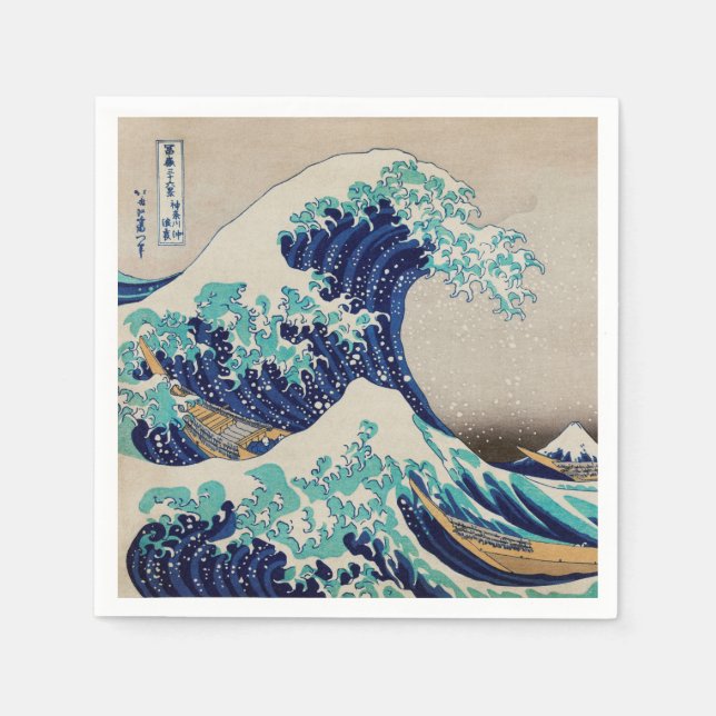 PAPPERSSERVETT: HOKUSAI : WAVE PAPPERSSERVETT (Framsidan)