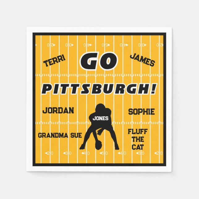Pappersservett i fotbollsfamiljen Pittsburgh (Framsidan)