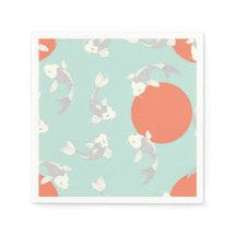 PAPPERSSERVETT: JAPANESE STIL : KOI FISH MÖNSTER