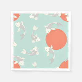 PAPPERSSERVETT: JAPANESE STIL : KOI FISH MÖNSTER PAPPERSSERVETT