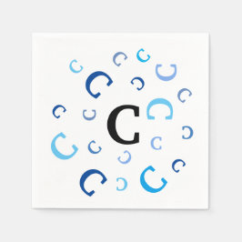 Pappersservett - joderad Brev i blå