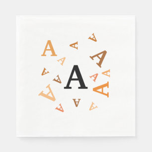 Pappersservett - joderat Brev i Orange/Brown
