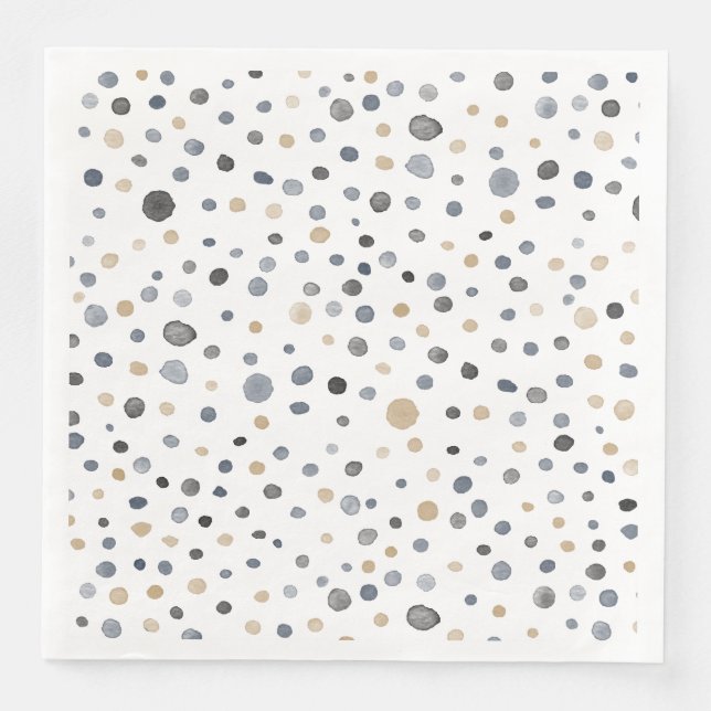 Pappersservett Lars Confetti Watercolor Dots (Framsida)