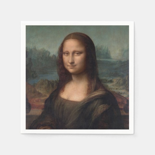 PAPPERSSERVETT: LEONARDO DA VINCI: MONA LISA PAPPERSSERVETT (Framsidan)