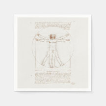 PAPPERSSERVETT: LEONARDO DA VINCI: VITRUVIAN MAN