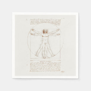 Pappersservett: LEONARDO DA VINCI: VITRUVIAN MAN Pappersservett