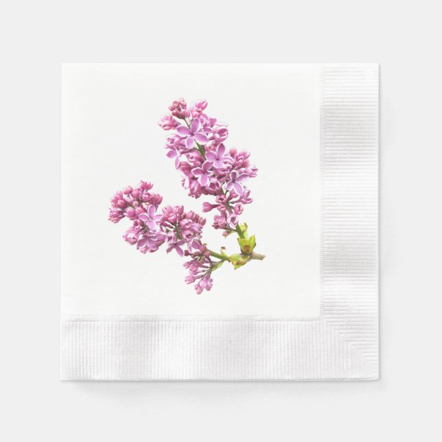 Pappersservett - Lilac-blommar (Framsidan)